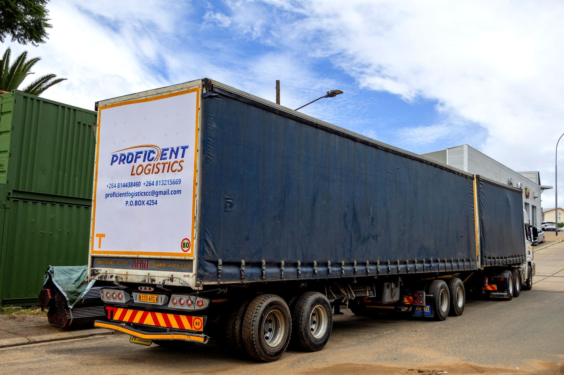 Proficient Logistics branded trailer